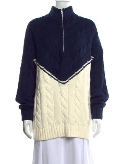 Pre-owned Staud Mock Neck Sweater W/ Tags In Neutrals