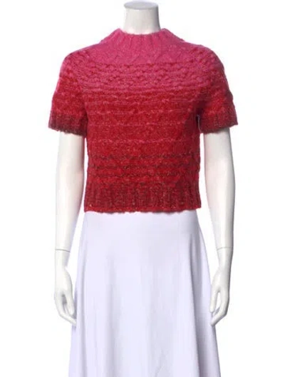 Pre-owned Staud Mock Neck Sweater W/ Tags In Pink