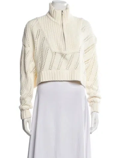 Pre-owned Staud Mock Neck Sweater In Yellow
