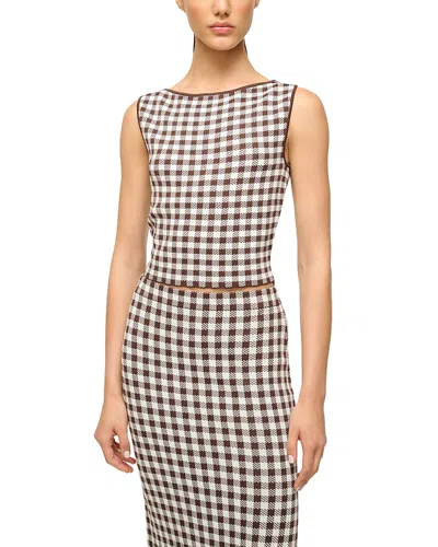 Staud Montgomery Top In Dark Chocolate