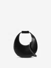 Staud Mini Moon Leather Shoulder Bag In Black