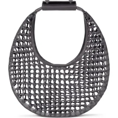 Staud Moon Hand Knotted Leather Bag In Gray