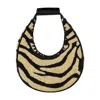 Staud Moon Leather-trimmed Raffia-jacquard Tote In Multi