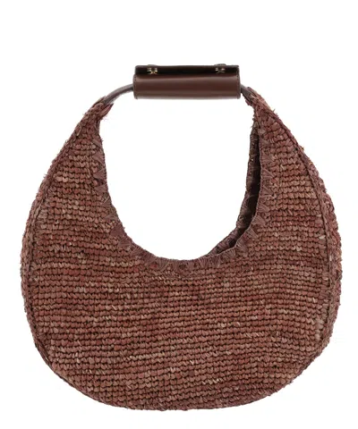 Staud Moon Hobo Bag In Brown