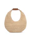 Staud Raffia Hobo Bag In Beige