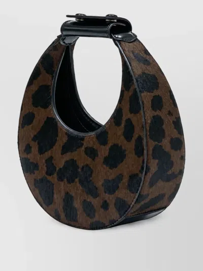 Staud Moon Leather Clutch Bag