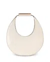 Staud Crescent-shaped Moon Mini Handbag In Cream
