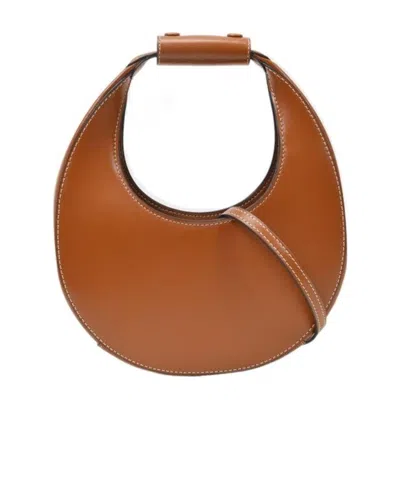 Staud Moon Leather Shoulder Bag In Brown