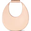 Staud Moon Leather Top Handle Tote In Pink