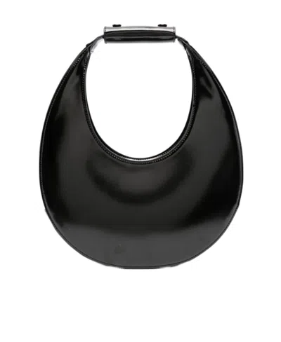 Staud Moon Magnetic Fastened Shoulder Bag In Black