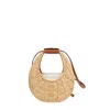 STAUD MOON MINI WOVEN TOP HANDLE BAG