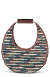 Staud Moon Raffia Top Handle Tote In Mixed Raffia