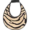 Staud Moon Zebra Raffia Shoulder Bag