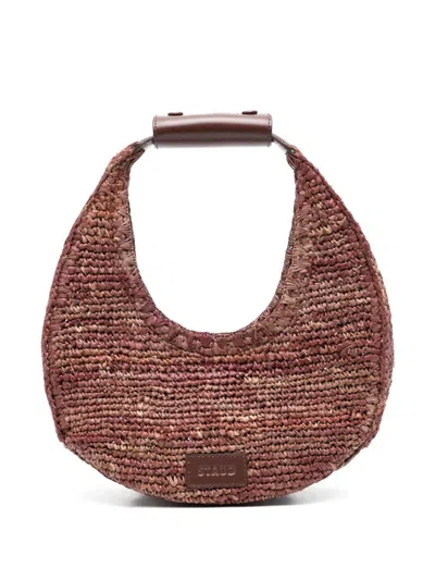 STAUD STAUD MOON RAFFIA TOTE BAG
