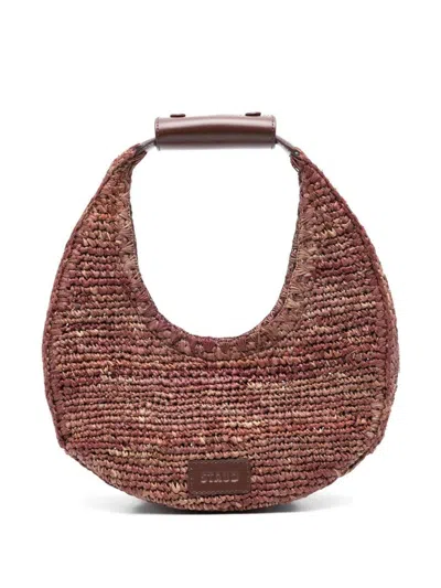 STAUD STAUD MOON RAFFIA TOTE BAG