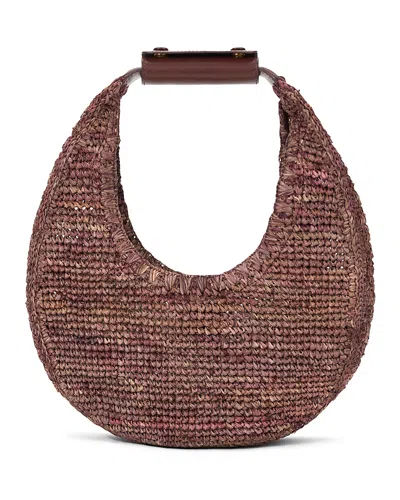 STAUD MOON RAFFIA TOTE BAG