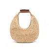 Staud Moon Raffia Tote Bag Shoulder Bags Beige In Brown