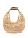 Staud Moon Raffia Tote In Brown