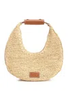 Staud Moon Raffia Tote Bag Shoulder Bags Beige In Brown