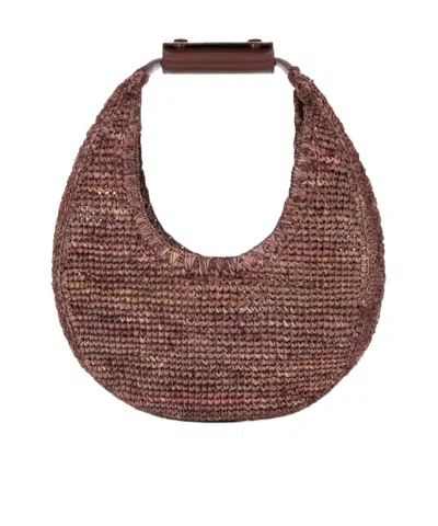 Staud Moon-shaped Handbag In Red