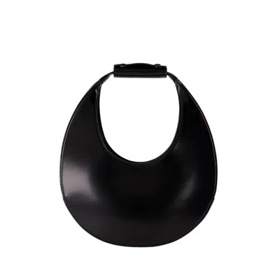 STAUD STAUD MOON SHOULDER BAG - LEATHER - BLACK