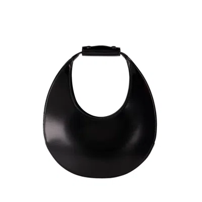 STAUD MOON SHOULDER BAG - LEATHER - BLACK