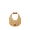 Staud Moon Raffia Tote Bag Shoulder Bags Beige In Brown