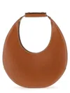 Staud Neutrals Moon Crescent-shaped Leather Shoulder Bag In Brown