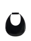 Staud Women Moon Suede Leather Top Handle Tote Handbag Black Os In Black