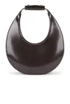 Staud Mini Moon Leather Bag In Brown
