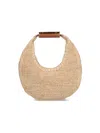 Staud Moon Raffia Tote In Nttn Natural Tan