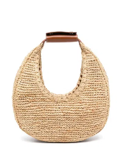 Staud Moon Tote Bag In Nude