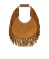 Staud Moon Fringe Suede Top Handle Tote In Tan