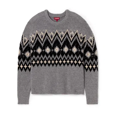 Staud Moritz Fair Isle Wool-blend Sweater In Fairisle