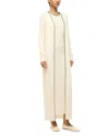 Staud Morrison Maxi Cardigan In Ivory/navy