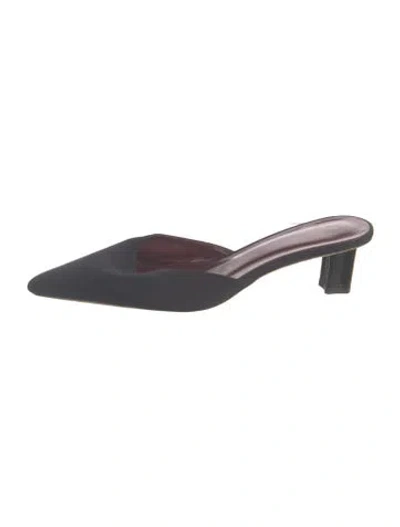 Pre-owned Staud Mules In Black