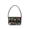 Staud Tommy Shroomscape Beaded Shoulder Bag In White