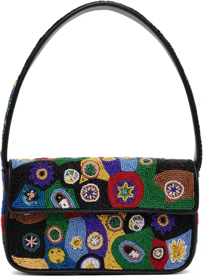 Staud Multicolor Tommy Beaded Bag In Mlfb Millefiore Blac