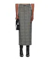 Shop Staud Murray Herringbone Skirt In Gray