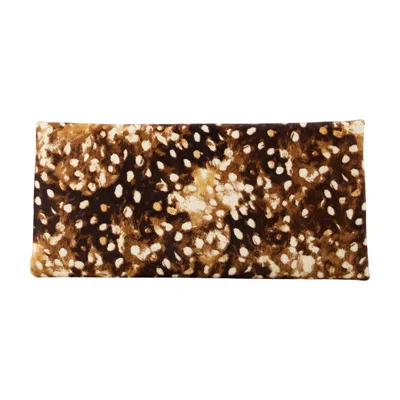 Staud Muse Haircalf Clutch Bag In Brown