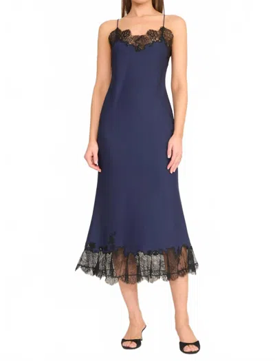 Staud Nadia Dress In Navy In Blue