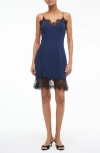 Staud Nadia Lace Minidress In Blue