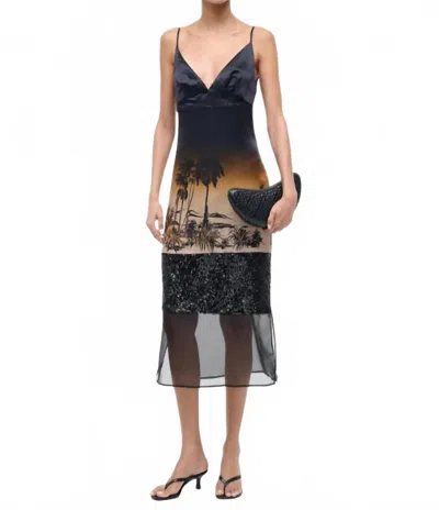Staud Nalu Midi Dress In California Nights In Multi