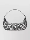 Staud Nappa Leather Shoulder Bag Rivets Design In Black
