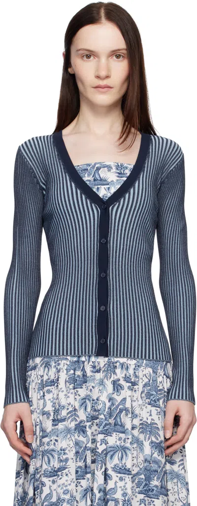 Staud Navy Cargo Cardigan In Navyclear