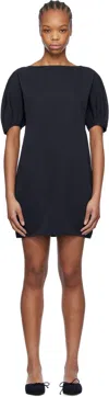 Staud Didi Boat-neck Mini Dress In Nvy Navy