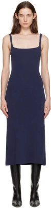 Staud Navy Paityn Midi Dress In Nvy Navy