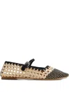 Staud Nell Crochet Ballet Flats In Multi