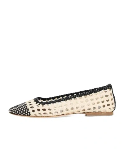 Staud Nell Crochet Ballet Flats In Nude