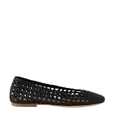 STAUD NELL WOVEN LEATHER BALLET SHOES